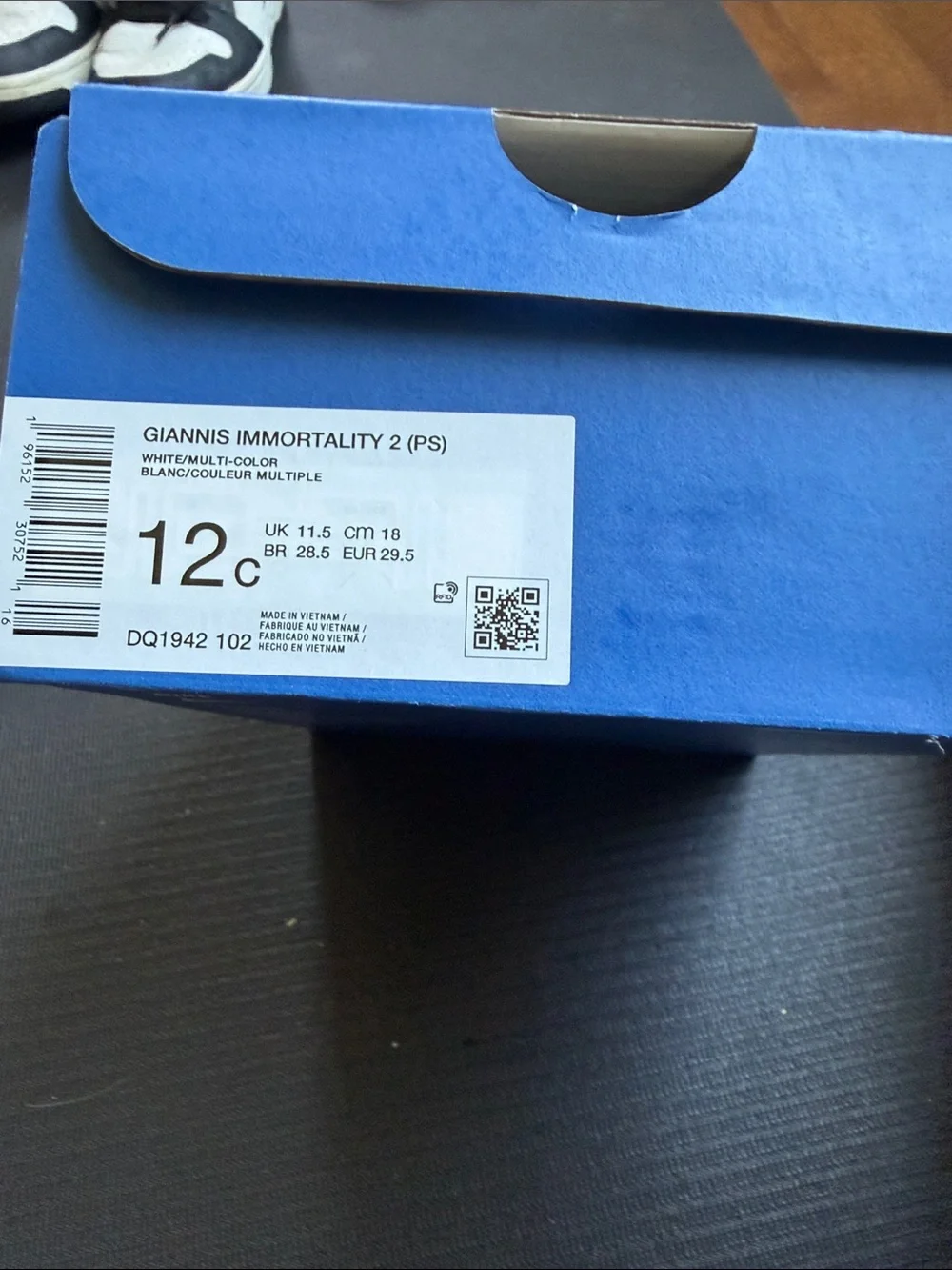 Nike Kids White Sneakers with Hot Pink and Blue Accents
